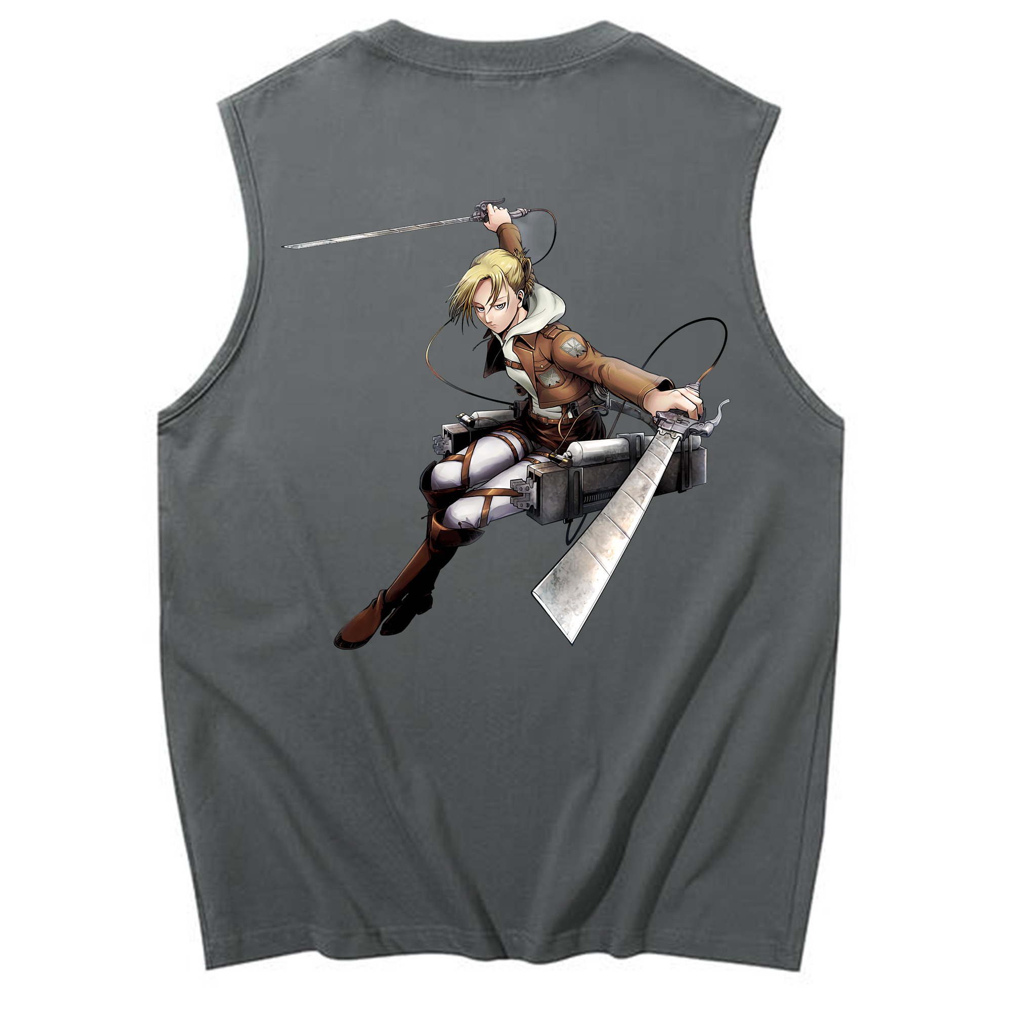 （画像用） 進撃の巨人 アニ・レオンハート Attack on Titan Annie Leonhart コットン100％タンクトップ（背面プリント）